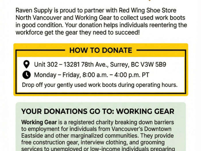 Work Boot Collection Drive